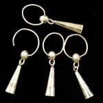 Ball and Cone Silver Earring, Eastern Woodlands Jewelry