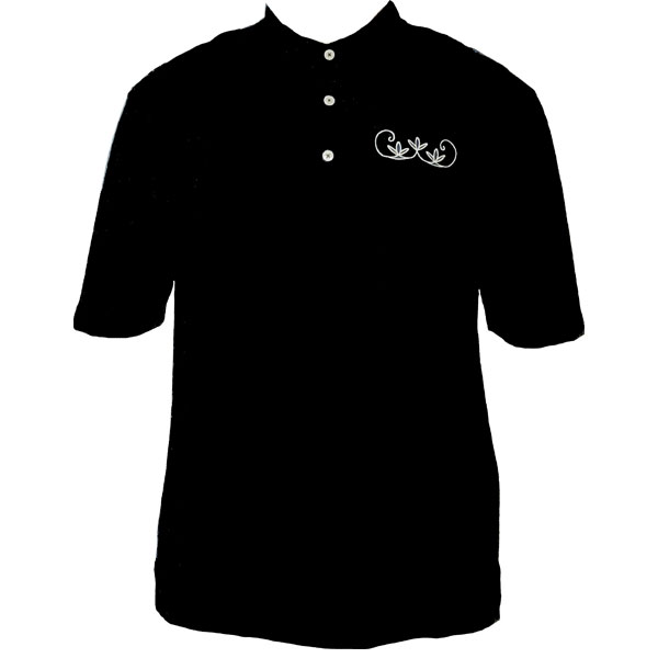 Shirt - Embroidered Black Double Curve