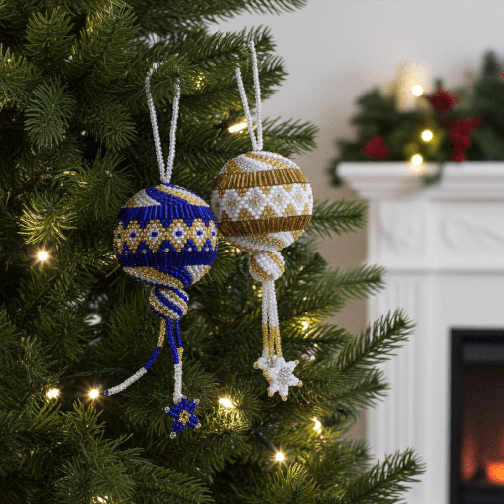 Ornament - Beaded Ball Ornament - Beaded Ball