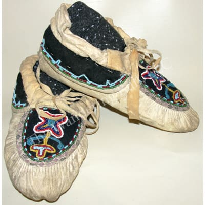 Antique Algonquin moccasins