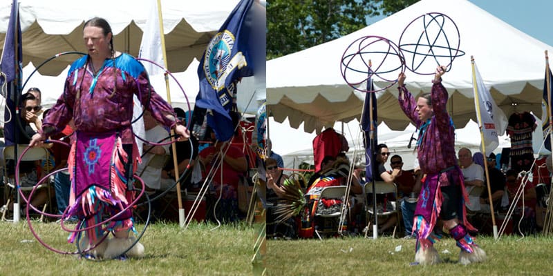 Hoop Dancer at Memorial Day Powwow.