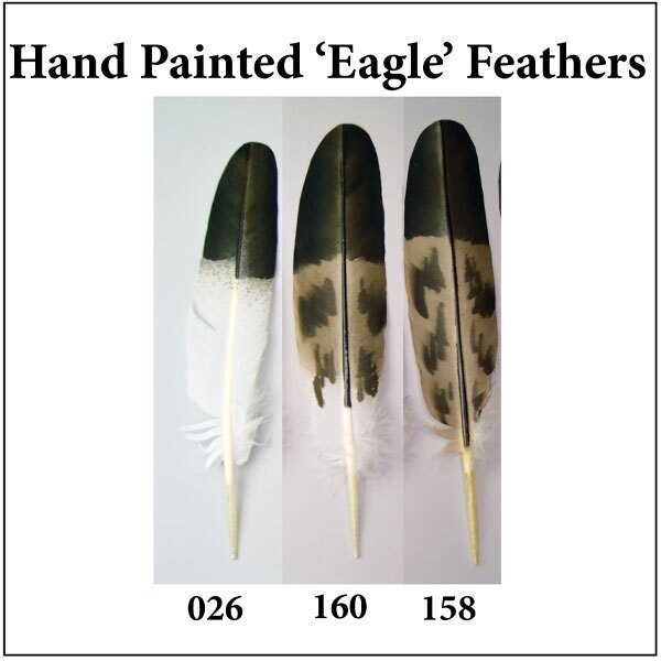 Hand-painted "Eagle" Feathers Hand-painted "Eagle" Feathers