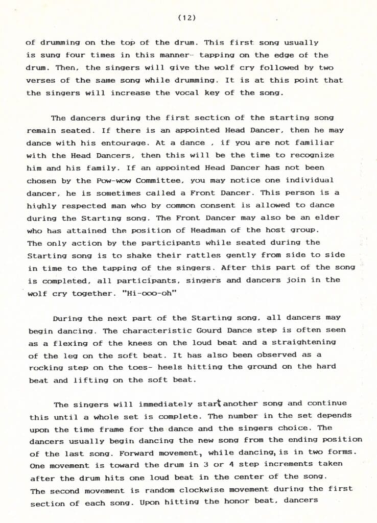 The Gourd Dance History page 12