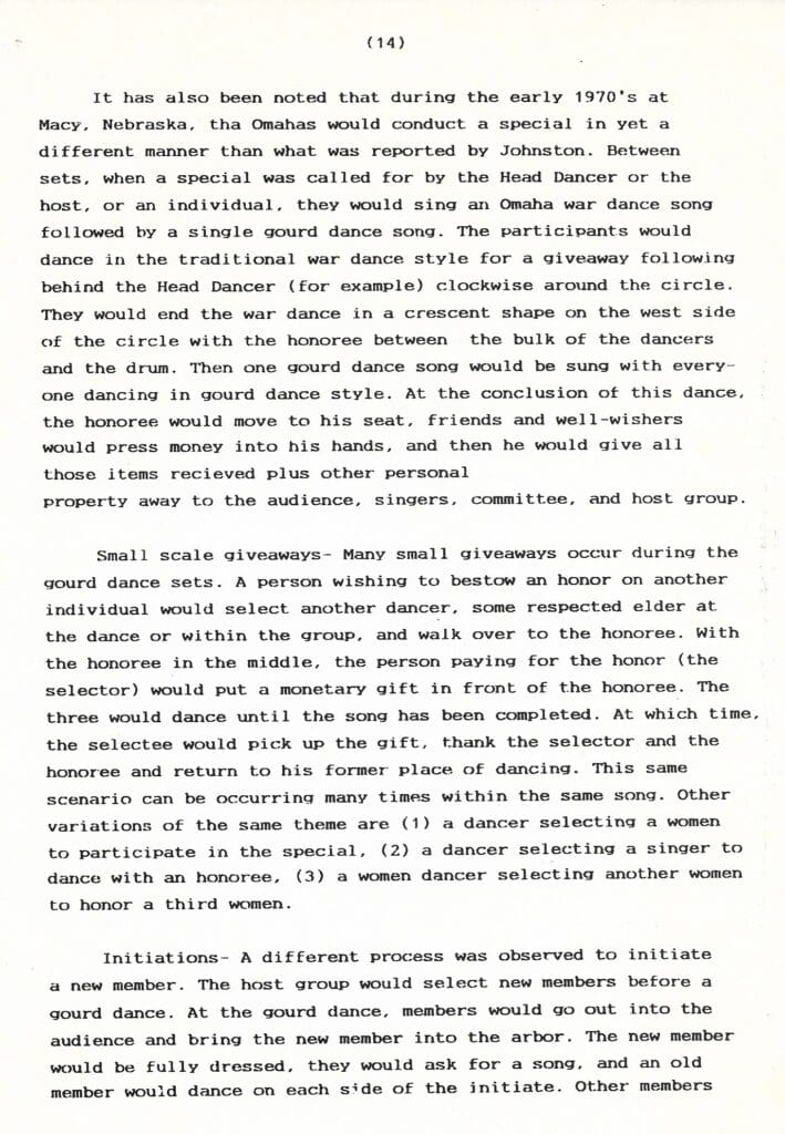 The Gourd Dance History page 14