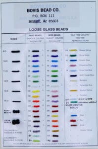 Bead Chart Bovis Beads