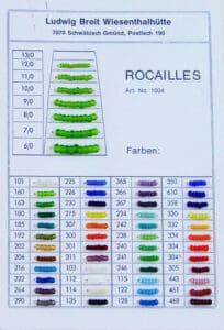 Bead Chart Ludwig Breit Germany