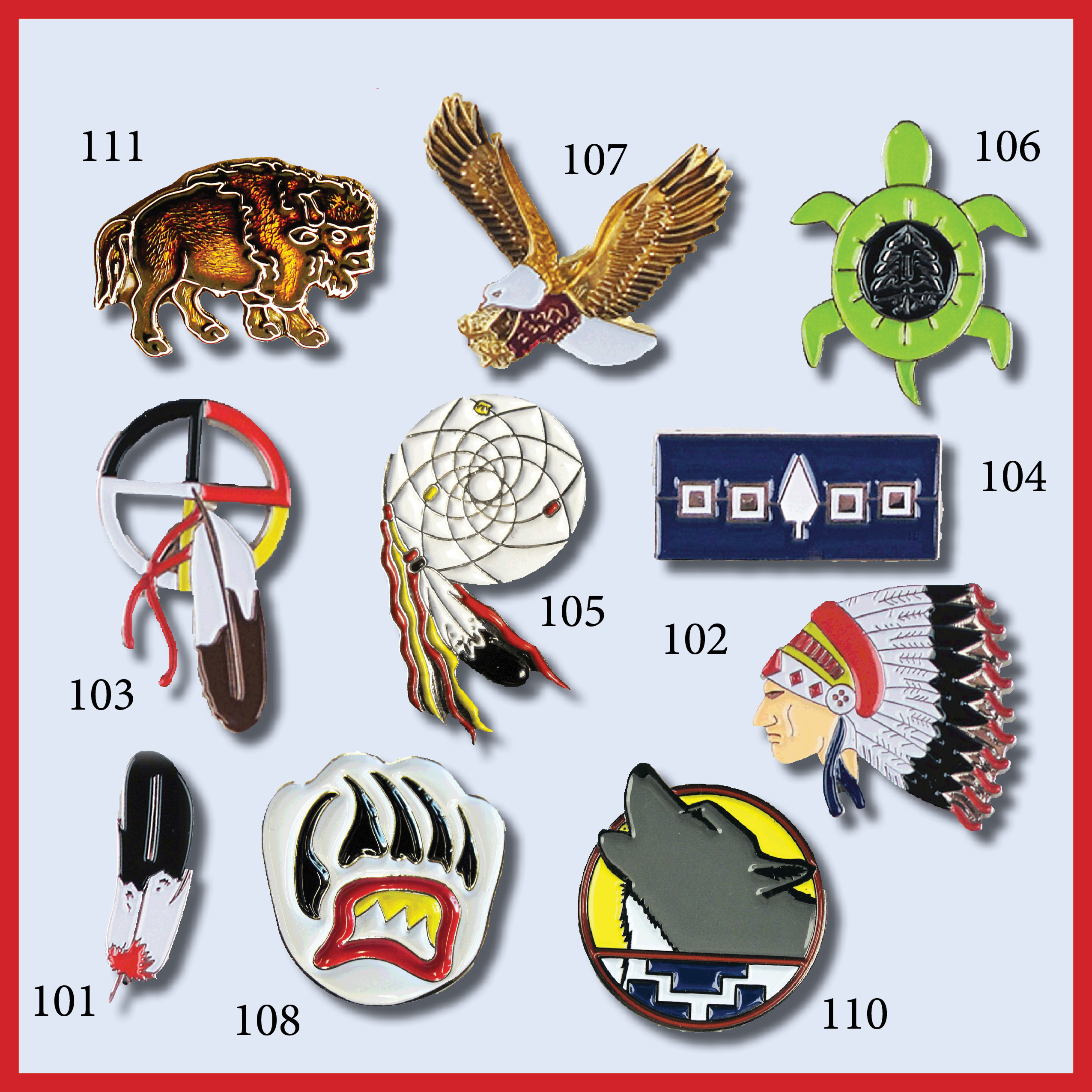 Plume Powwow Pins