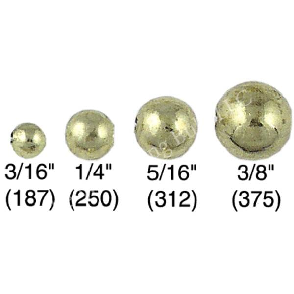 Hollow Brass-Plated Metal Beads