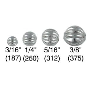Fluted Hollow Nickel Metal Beads