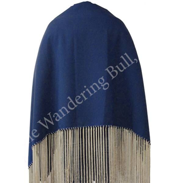 Stock Dance Shawl Navy Blue with Eggshell