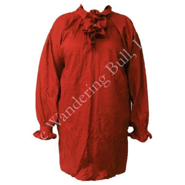 Shirt - Ruffled Reproduction Dark Red