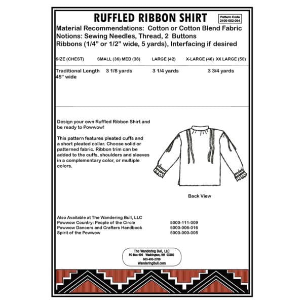 Pattern - Plume Ruffled Ribbon Shirt