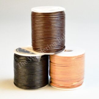 Round Leather Lace - 25 Yard Spool