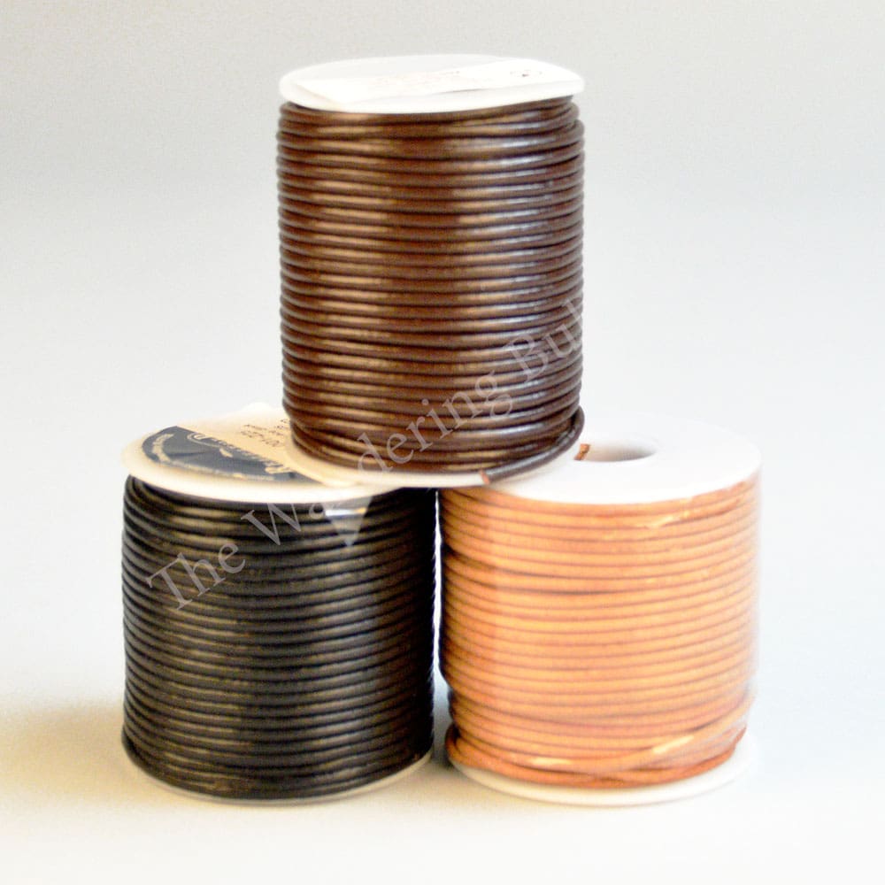 Round Leather Lace – 25 Yard Spool