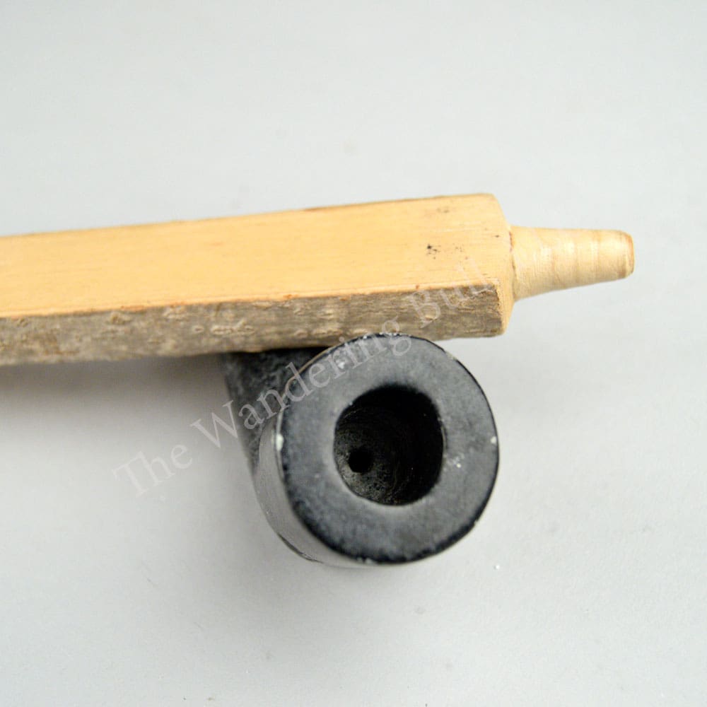 Soapstone Pipe with Natural Wood Stem