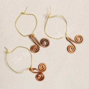 Coiled Copper Wire Earring
