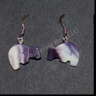 Wampum Heartline Bear Earrings