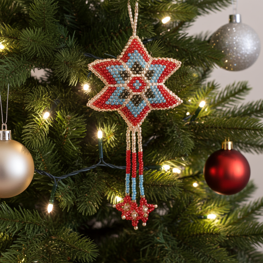 Ornament - Beaded Star