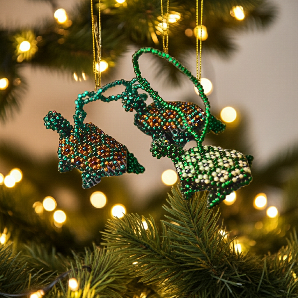 Ornament - Beaded Turtle Ornament - Beaded Turtle