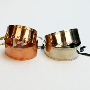 Armbands - Stamped copper and nickel