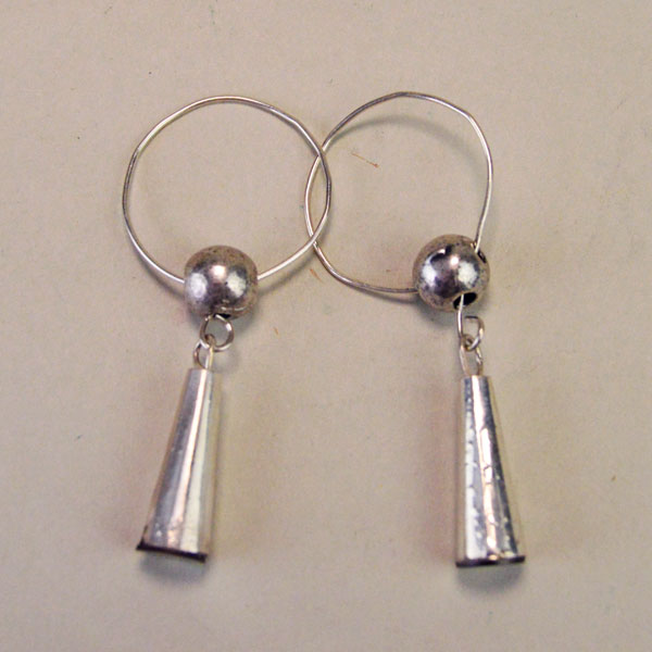 Ball and Cone Silver Earring Ball and Cone Silver Earring