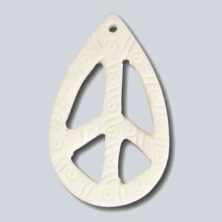 Bone Pendant - Drop Peace Sign