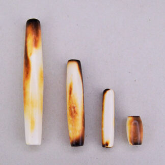 thumbnail image 2 of 100 Buffalo Bone/Horn Hairpipe Beads – 1 Inch, Amber/Black/Red/White – Native American Style 2 of 6