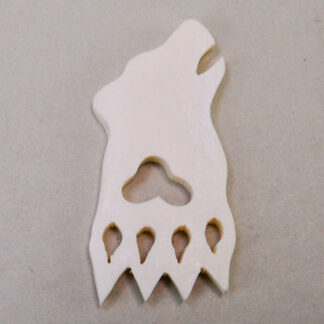 Cutout Bone Animal Pendants wolf shape