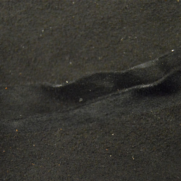 Deerskin splits black leather