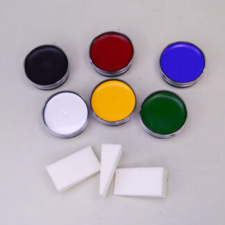 Face Paint - Grease six colors shown with sponges