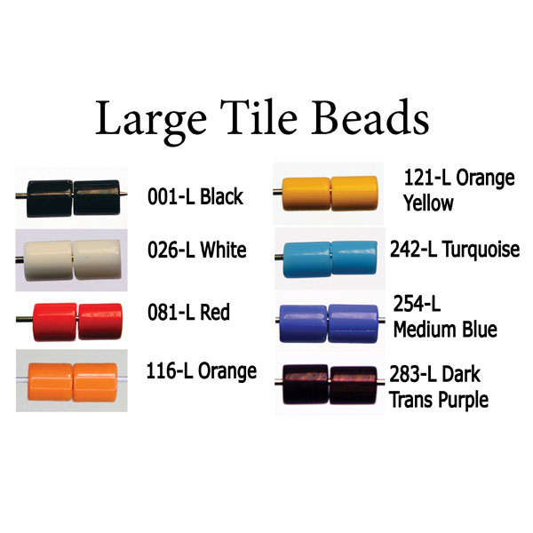 Glass Tile Beads Large Size color chart