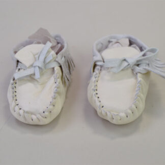Infant Deerskin Moccasins white