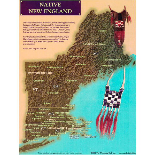 Native New England Map Native New England Map