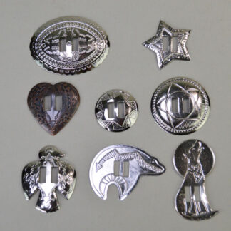Stamped Metal Conchos 8 designs