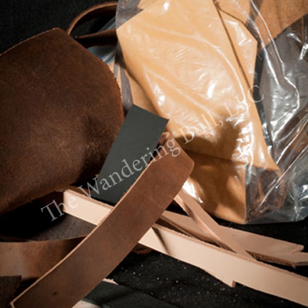 Strap leather scrap bag