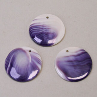 Wampum 1 inch Disc real quahog wampum shell