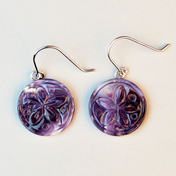 Wampum Sand Dollar Earrings