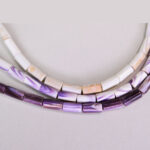 Wampum Tube Strands White, Swirled & Dark variations