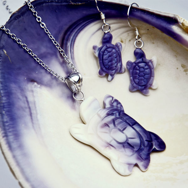 Wampum Turtle Necklace and Earring Set  - 20% Off!