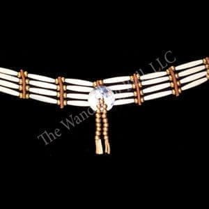 Native American Tribal Agate Buffalo Bone Hair Pipe Choker Necklace Bracelet Set