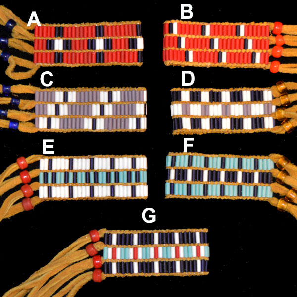 Wampum Bracelet  3 Row Matte Assorted