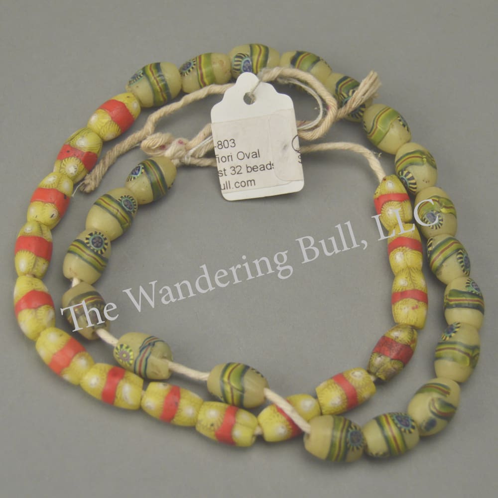 Trade Beads - Venetian Millefiori Oval Beads