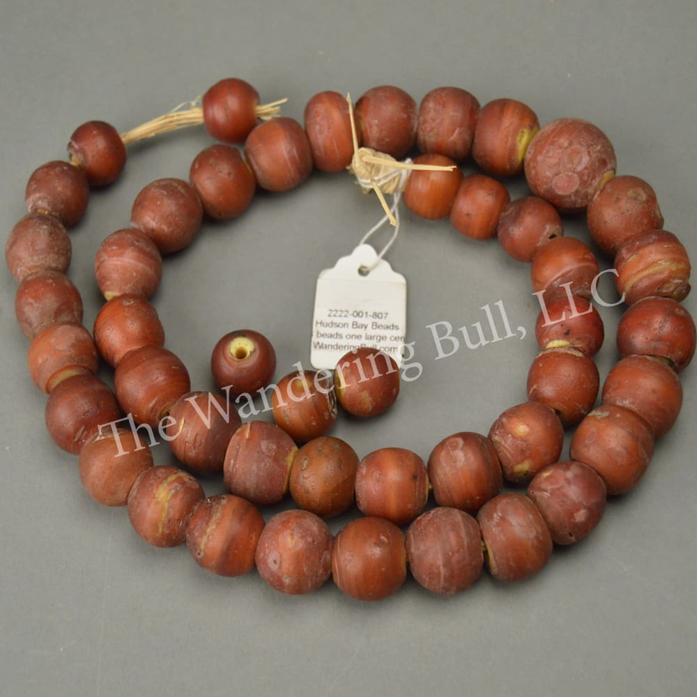 Hudson Bay Trade Beads – Yellow Heart Round – Est 46 beads