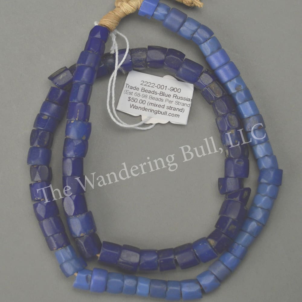 Blue Russian Trade Beads – Mixed