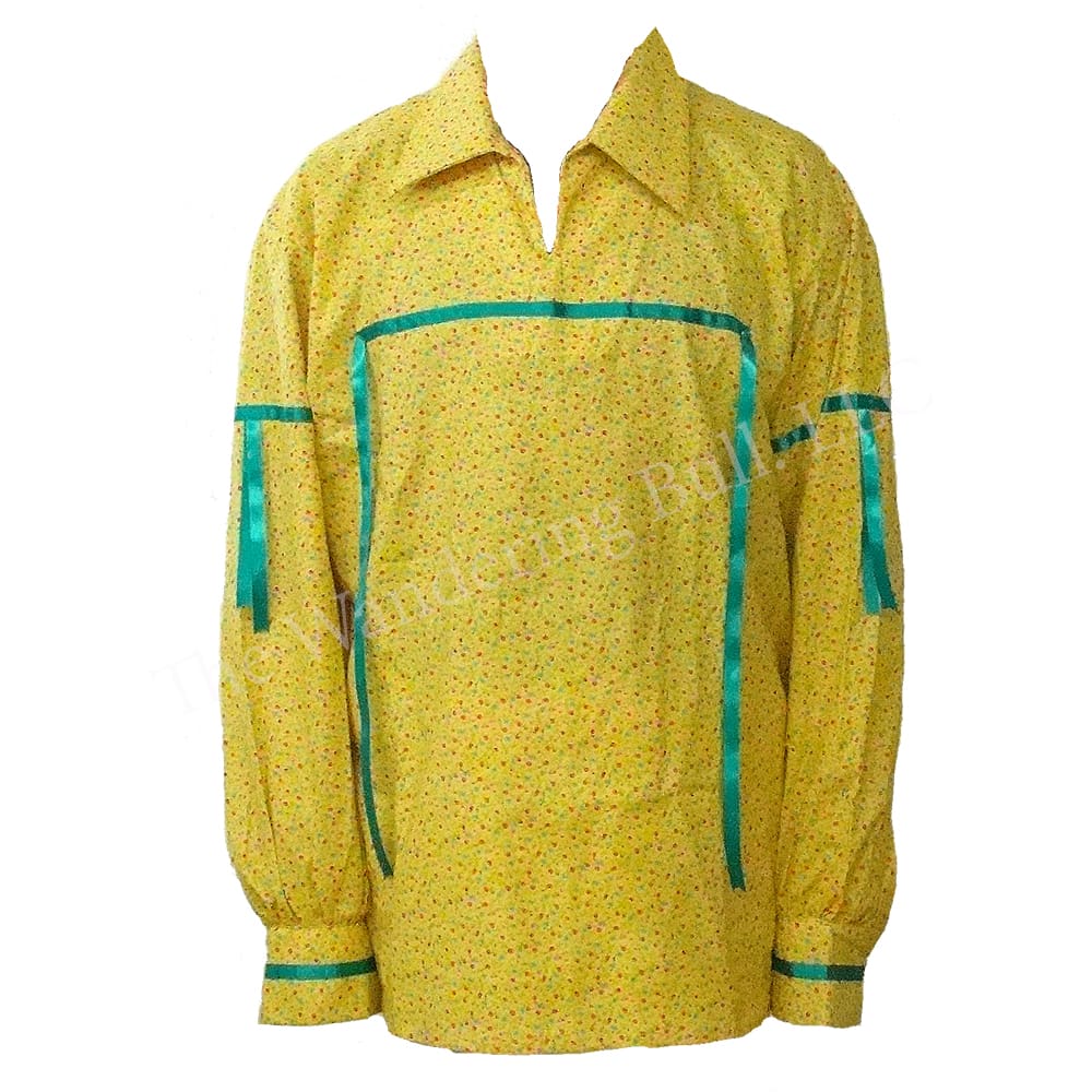 Calico Ribbon Shirt Yellow XL