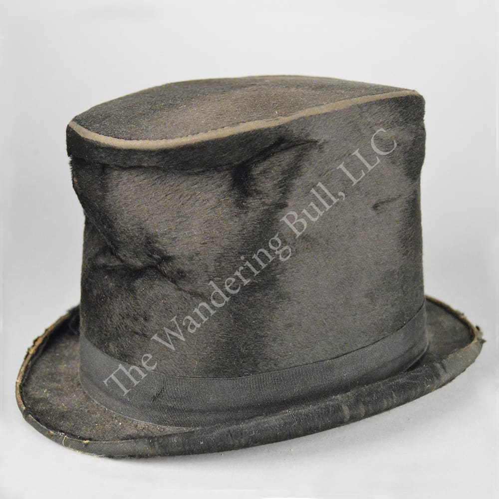 Top Hat – Antique Black w/Ribbon Band