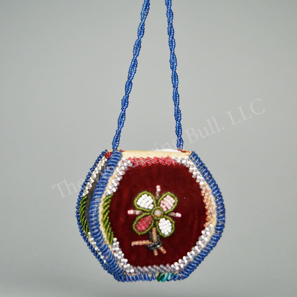 Antique Iroquois Beaded Box Purse Whimsy