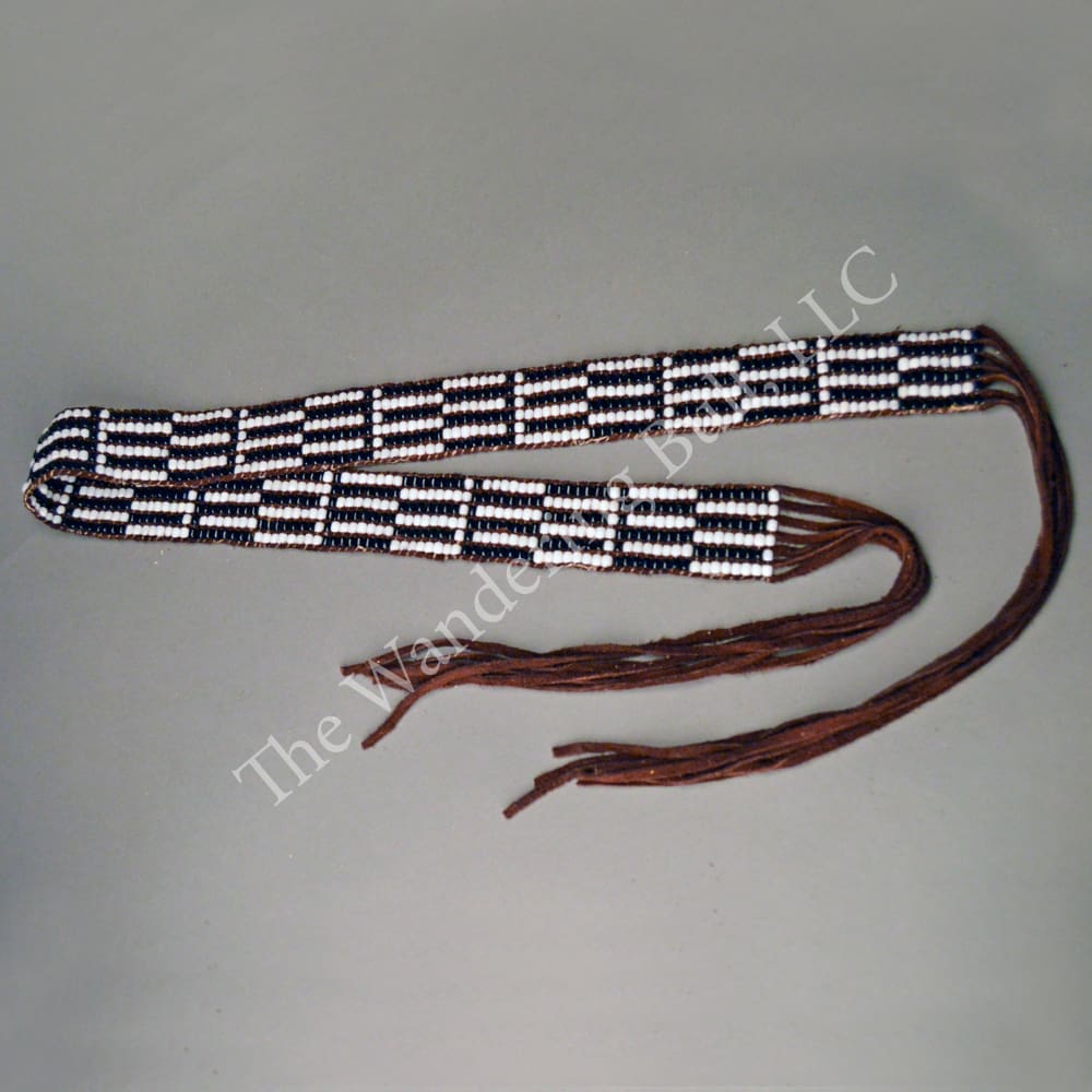 Wampum Belt - Black & White Glass Trade Beads