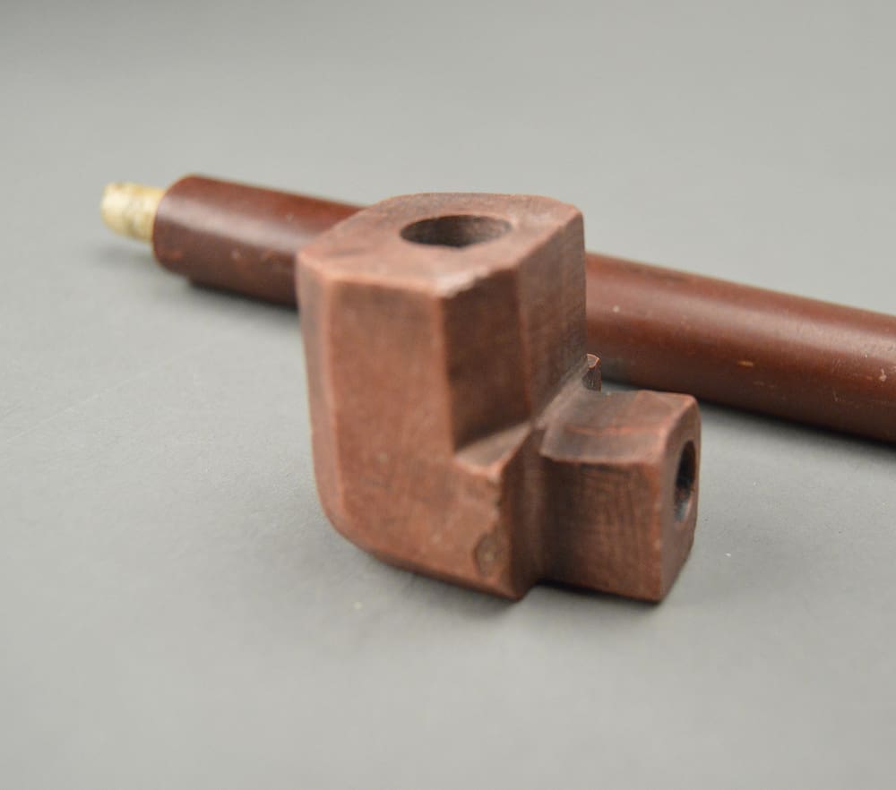 Antique Catlinite Elbow Pipe - The Wandering Bull, LLC