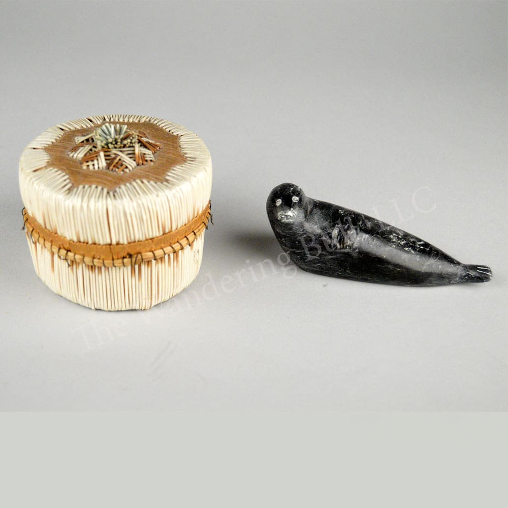 Quilled Box & Soapstone Seal